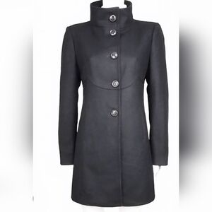 United Colors of Benetton Stile fitted wool pea coat .BROWN COLOR Size M